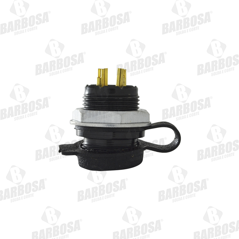 CONECTOR PAINEL REDONDO 4 CONTATOS MACHO