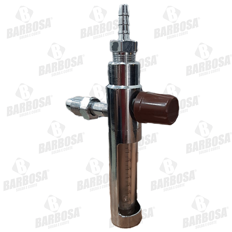FLUXOMETRO 0-32 ARGONIO MACHO C/ PROTECAO METALICA