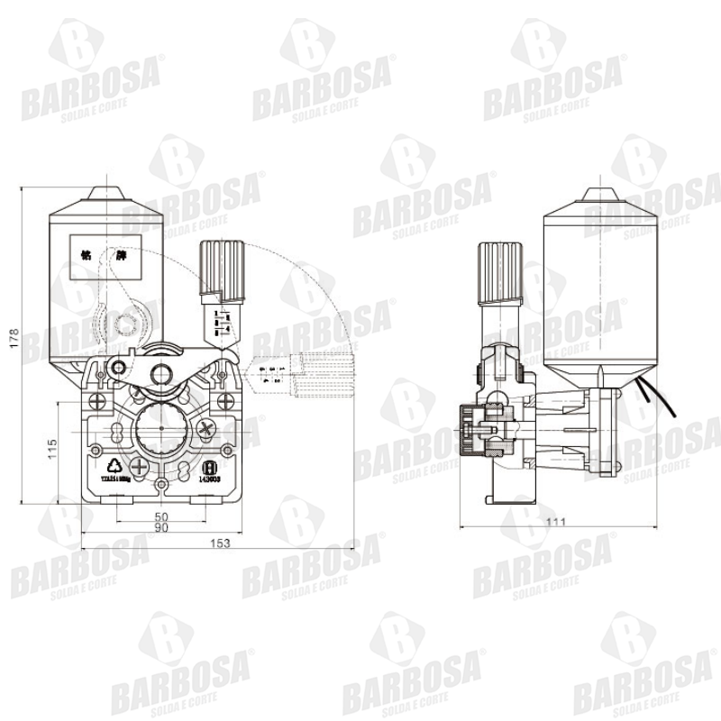 CONJUNTO TRACIONADOR 2R C/ MOTOR 42V/50W