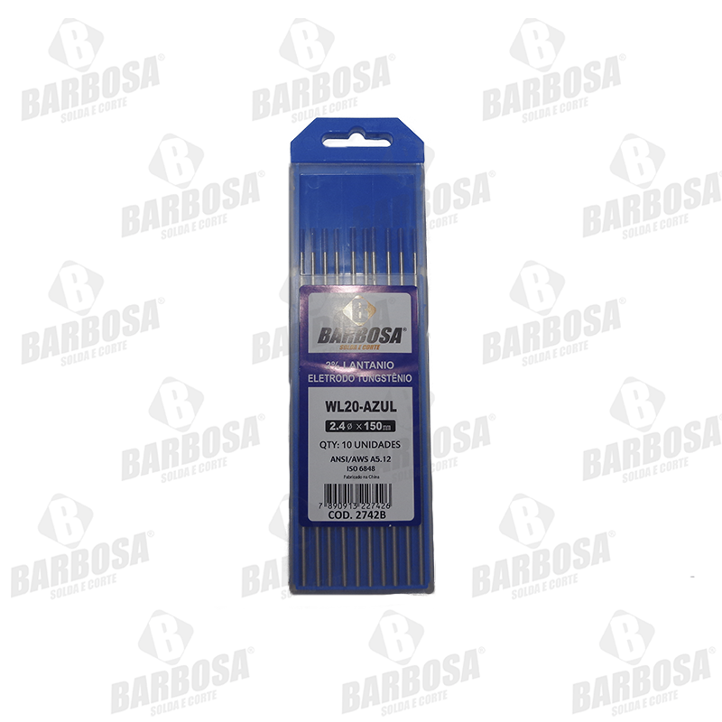 ELETRODO TUNGSTENIO 2,4MM AZUL 2% LANTANIO