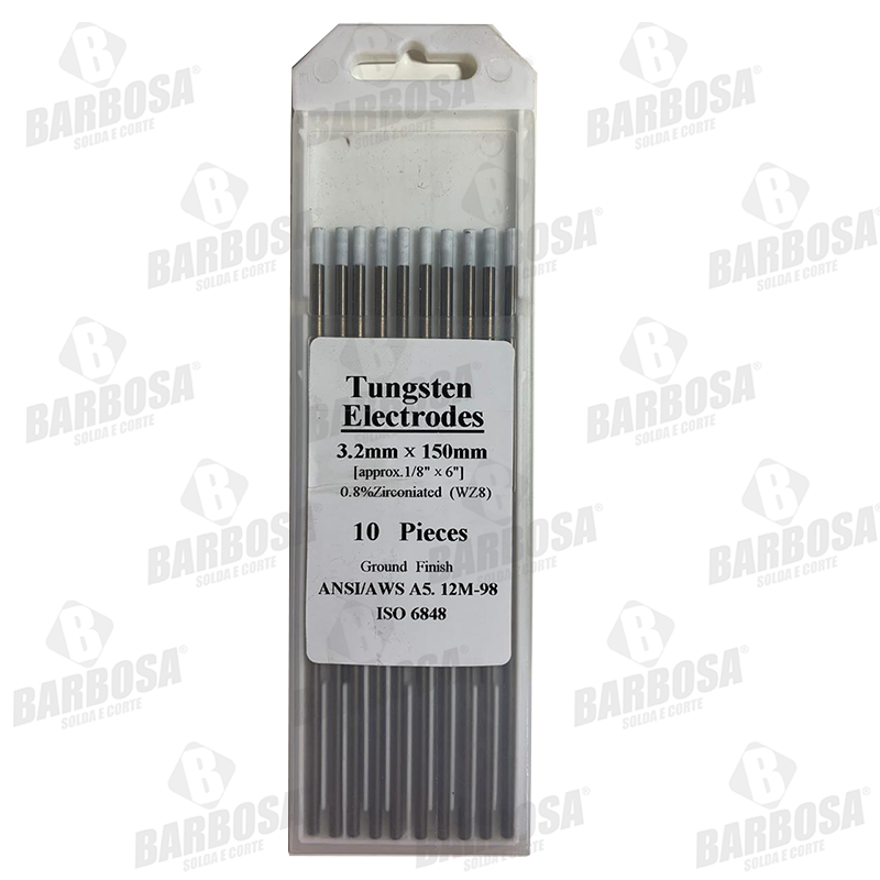ELETRODO TUNGSTENIO WZ8 3,2 MM BRANCO ZIRCONIO