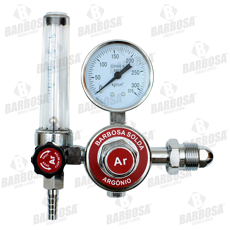 REGULADOR DE PRESSAO ARGONIO C/ FLUXOMETRO P/ CILINDRO
