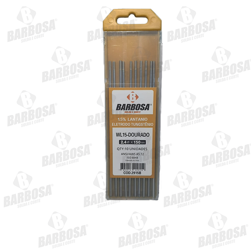 ELETRODO TUNGSTENIO 2,4MM AMARELO 1,5% LANTANIO