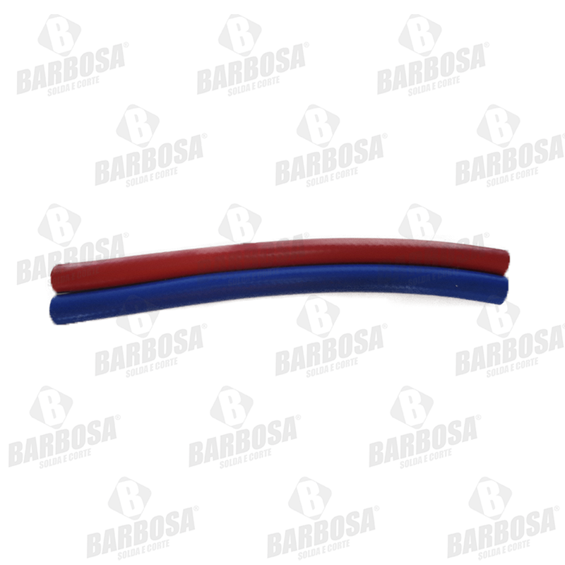 MANGUEIRA SOLDA DUPLA PVC 5/16 IMP AZUL E VERM.