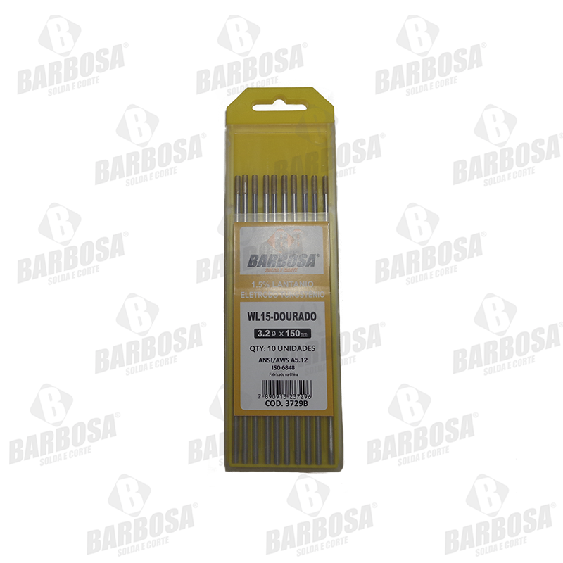 ELETRODO TUNGSTENIO 3,2MM AMARELO 1,5% LANTANIO