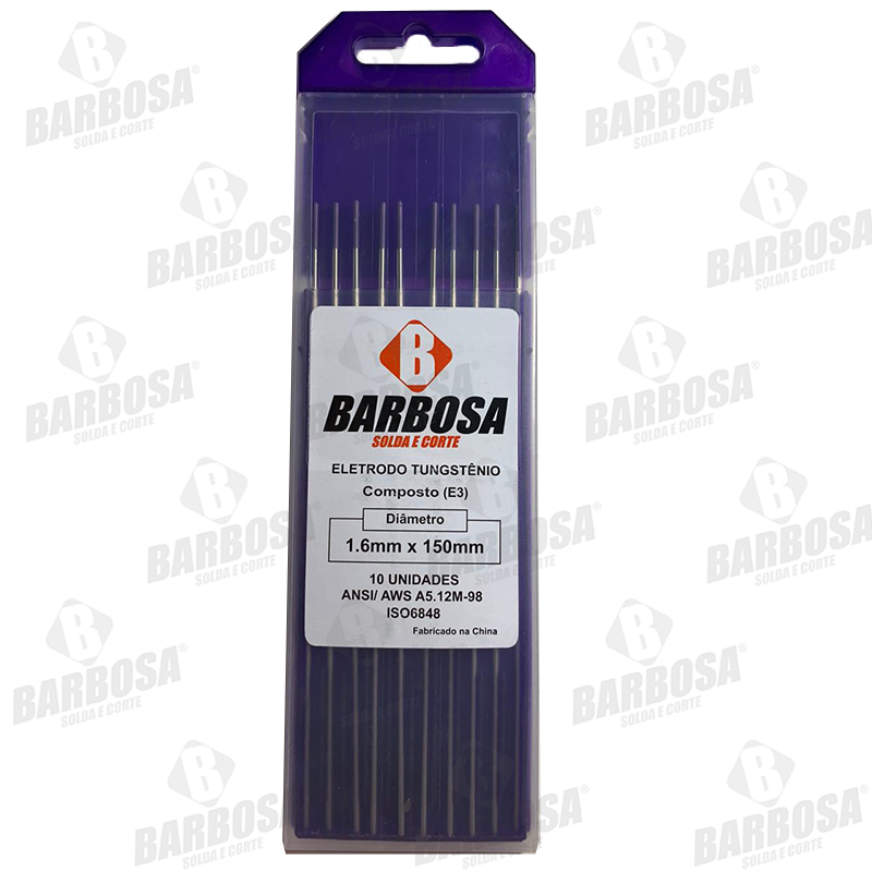 ELETRODO TUNGSTENIO ROXO 1,6MM (1/16) COMPOSTO