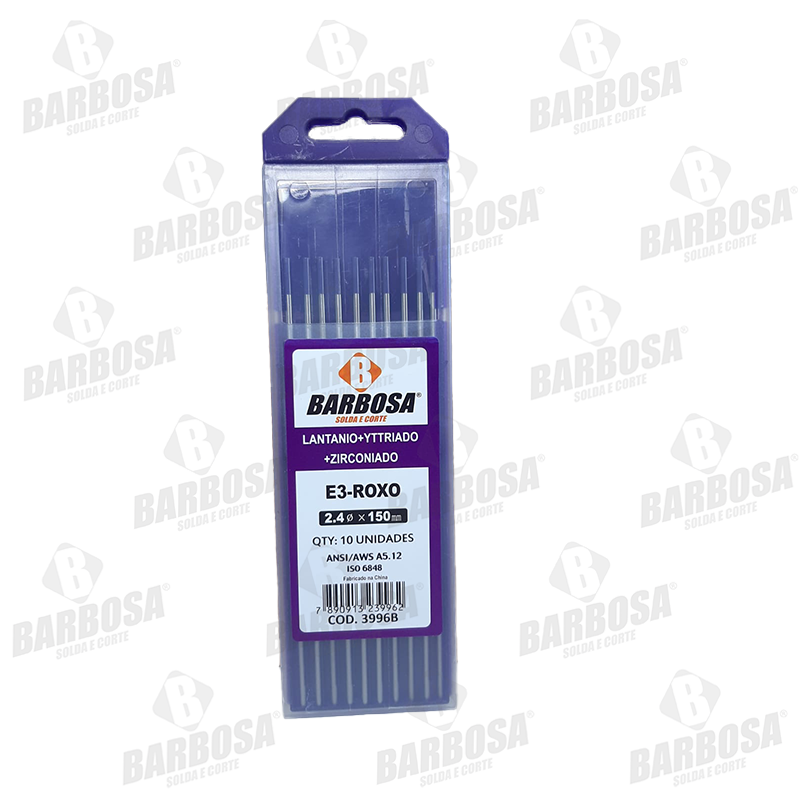 ELETRODO TUNGSTENIO ROXO 2,4MM (3/32) COMPOSTO