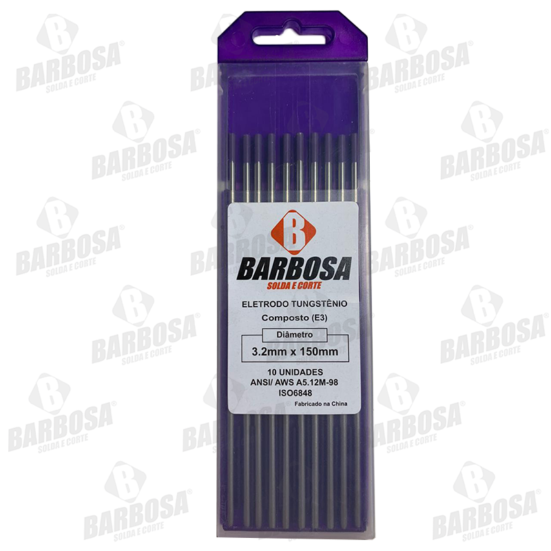 ELETRODO TUNGSTENIO ROXO 3,2MM (1/8) COMPOSTO